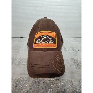 Bio-domes Headgear Orange County Choppers‎ Hat OSFA Brown Yellow Bike Motorcycle